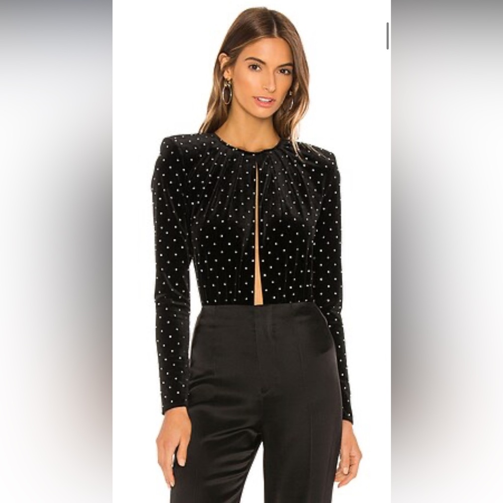 Revolve x Michael Costello Lia Velvet Bodysuit Large